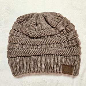 CC Exclusives Kids Winter Cable Knit Beanie Hat Cap Brown Tan Unisex